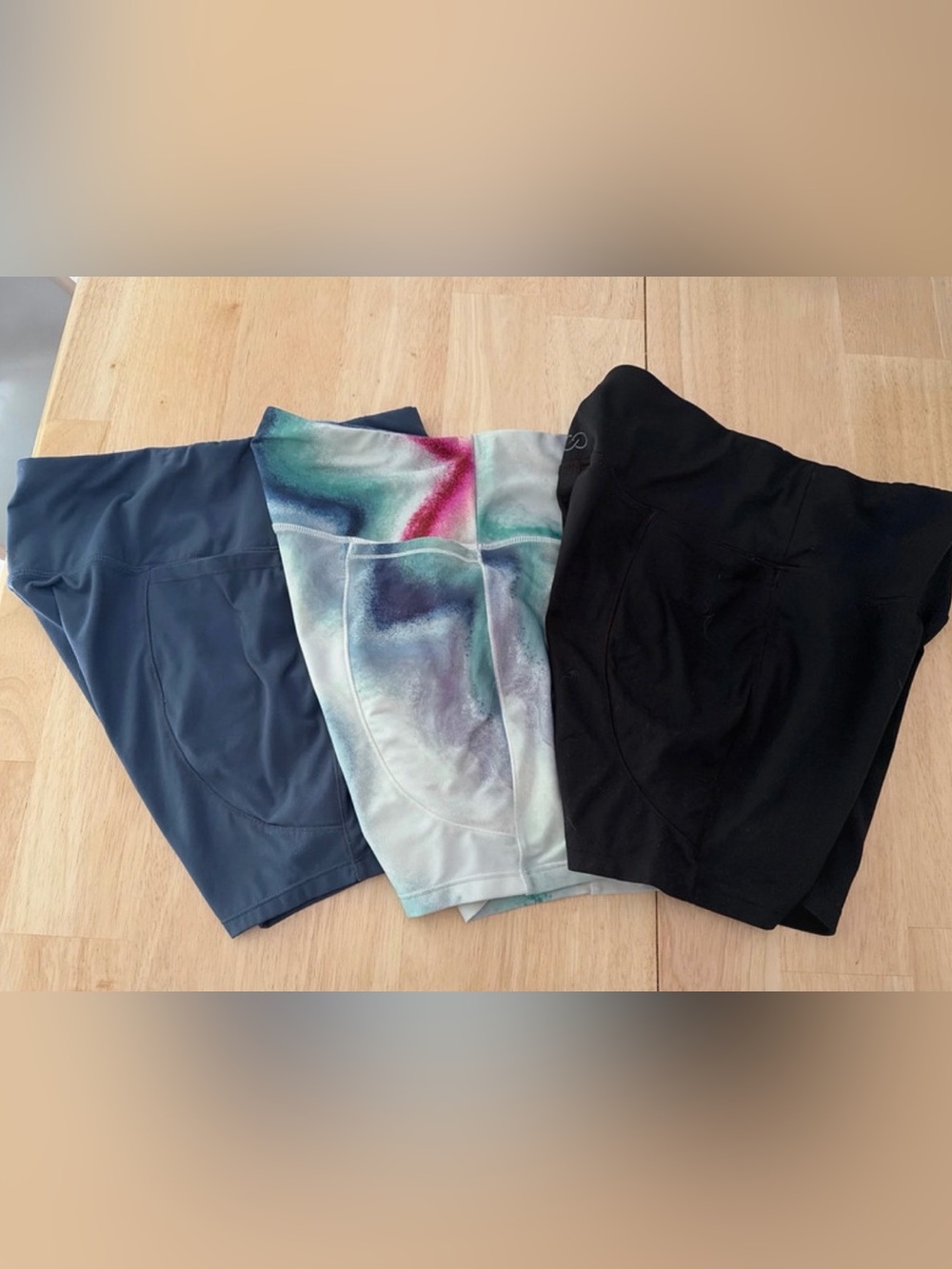 Women’s CALIA Bike Shorts, high waisted with pockets.